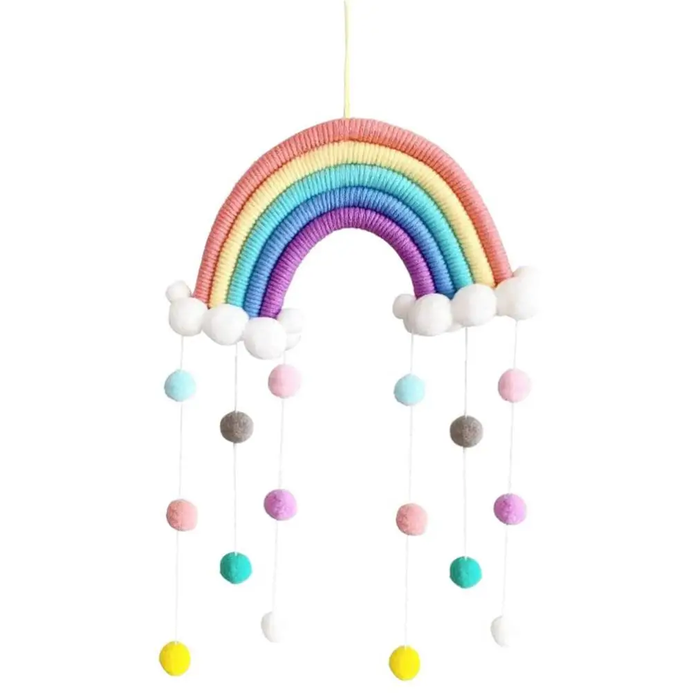 

Baby Mobile Baby Bed Wind Chimes Hanging Clouds Raindrops Rainbow Tassels Wind Chimes For Newborn Children's Room Nursery