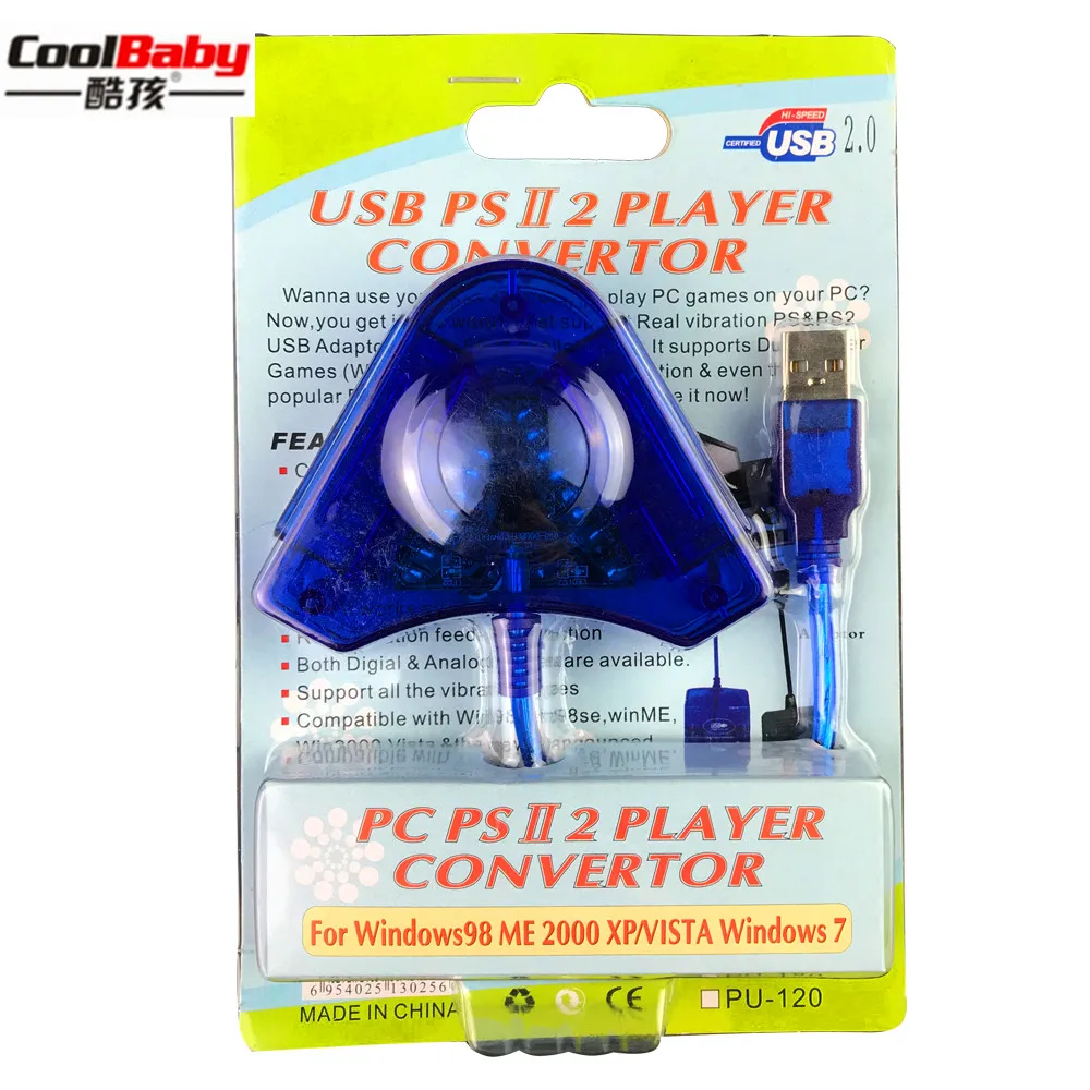 New Joystick USB Dual Player Converter Adapter Cable For PS2 Gamepad Playstation 2 PC Game Controller With CD Driver | Электроника