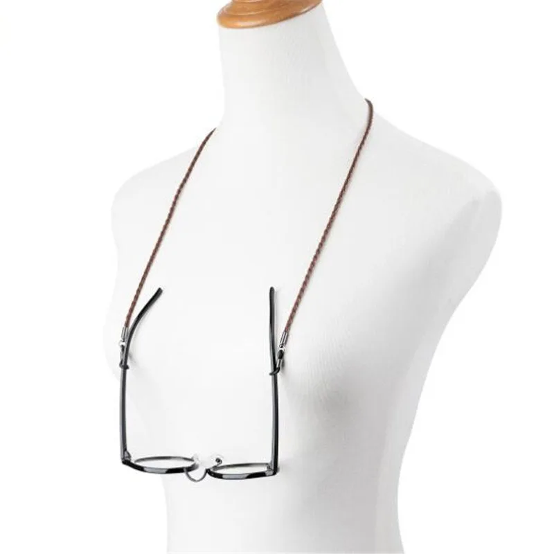 Colorful Leather Glasses Neck Strap String Rope Band 4 Colors 1Pcs New Eyeglass Cord Adjustable End Holder | Аксессуары для одежды