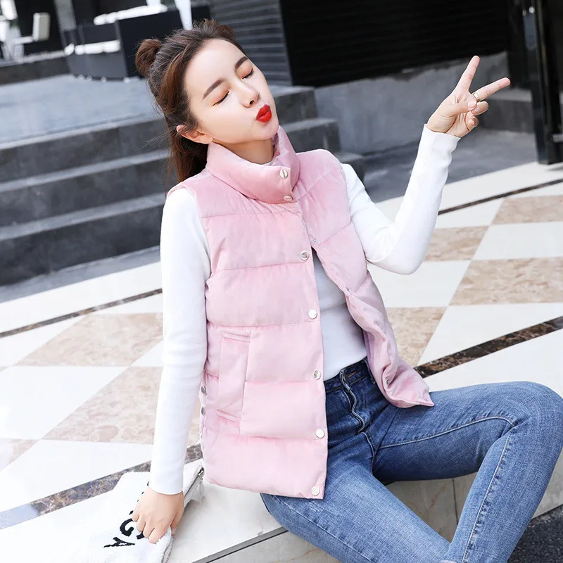 Женский зимний пуховик без рукавов черный элегантный кашемировый жилет Короткий