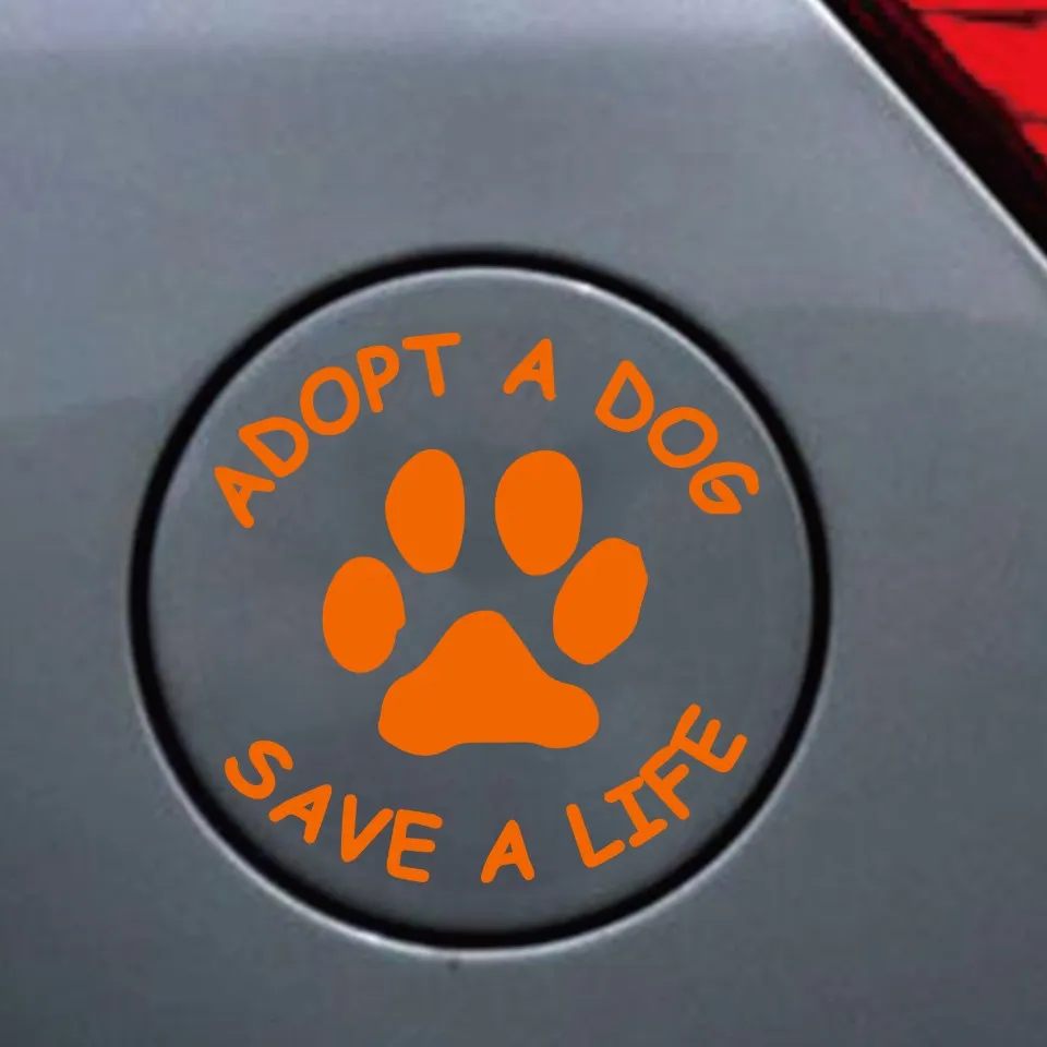 12 7 см * 6 наклейки на кузова автомобиля save a life с надписью adopt dog и наклейками