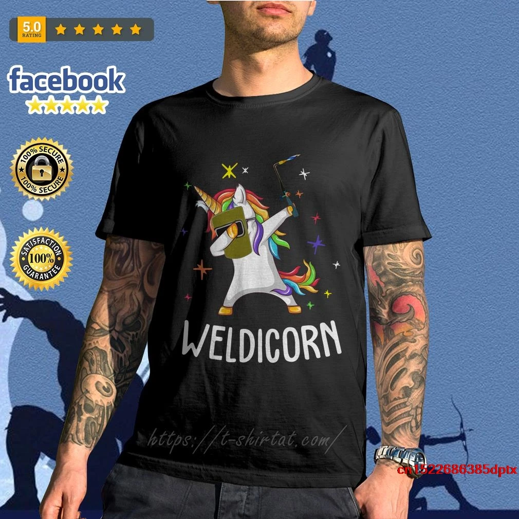 Горячая Мужская футболка Единорог дабббинг Weldicorn рубашка женская | одежда