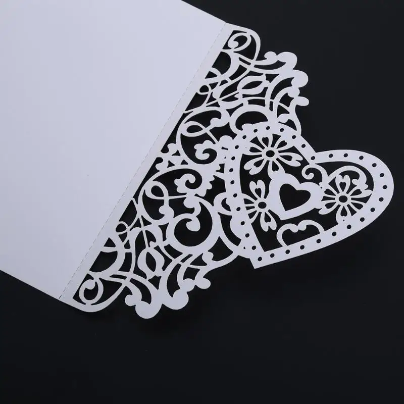 10 шт. романтическая пригласительная открытка на свадьбу Изящные резные