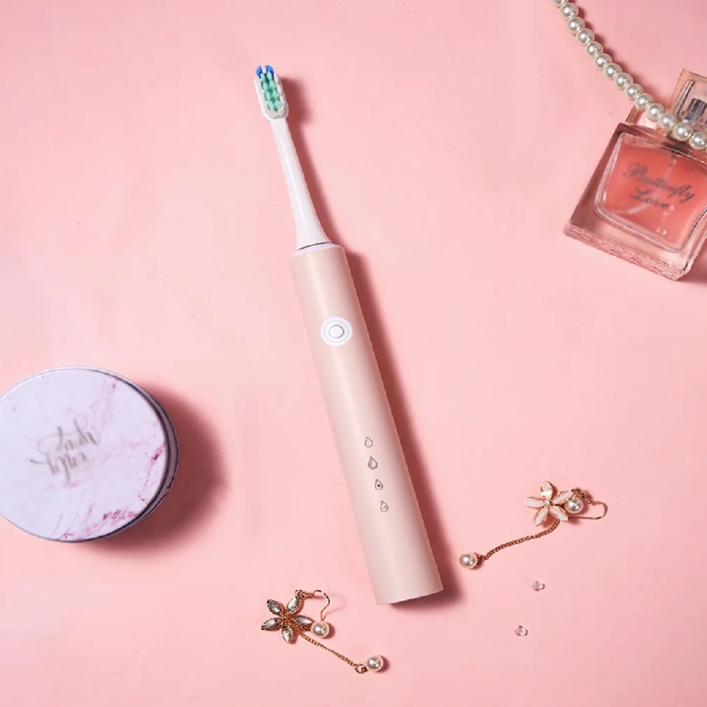 USB Rechargeable Electric Toothbrush Sonic Wave Rechargeable Top Quality Smart Chip Toothbrush Head Replaceable Whitening Health