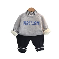new winter baby boys girls fashion clothes children thicken warm t shirt pants 2pcssets toddler casual costume kids sportswear