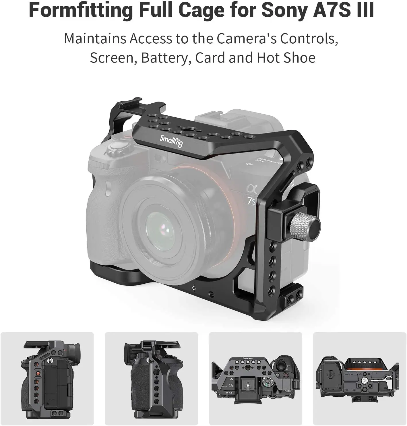 Клетка для камеры SmallRig A7S3 A7siii SONY Alpha 7S III и зажим 3007 | Электроника