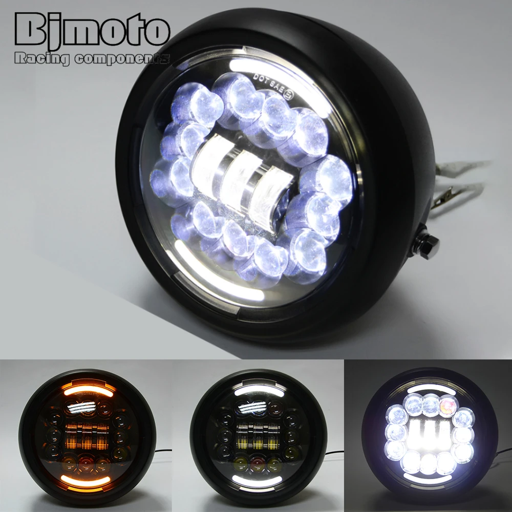 Светодиодный ЛОБНЫЙ фсветильник рь для мотоцикла 7 5 дюйма 20 Вт IP68 12 В| |