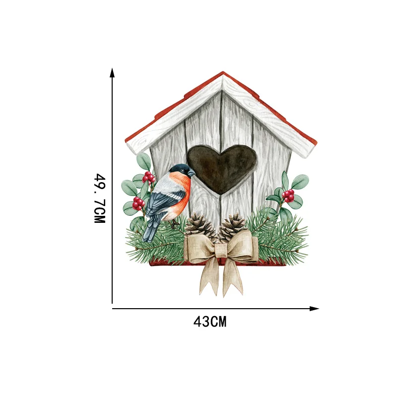 

YOJA 4349.7CM Elegant And Cute Watercolor Bird Cage Home Room Wall Stickers Waterproof Decals 8WS0156
