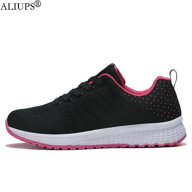

ALIUPS Feminino Fashion Lace-Up Black Sport Running Shoes For Women Sneakers Light Tennis Woman Outdoor Gym Walking shoes