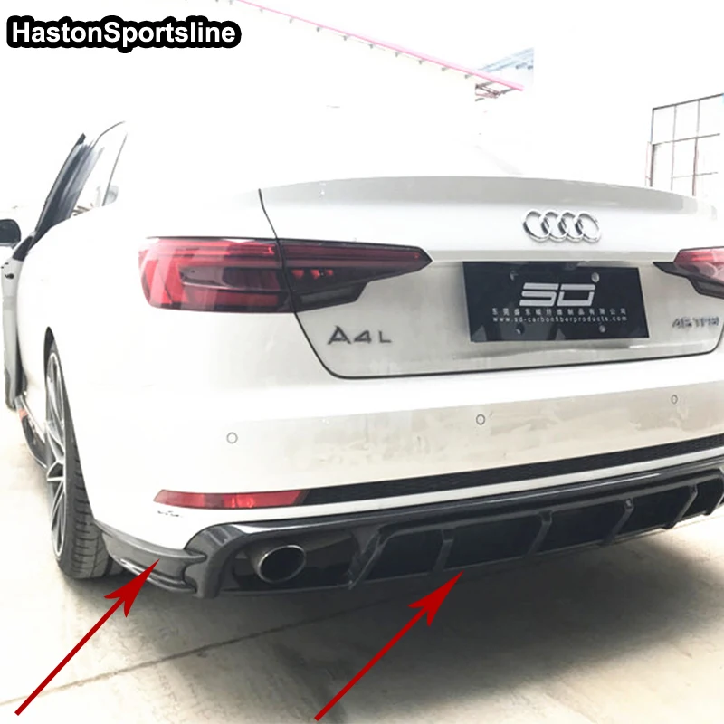 A4 B9 S4 SLine 3 шт. карбоновое волокно с боковым разветвителем для Audi 2016UP (только Sline