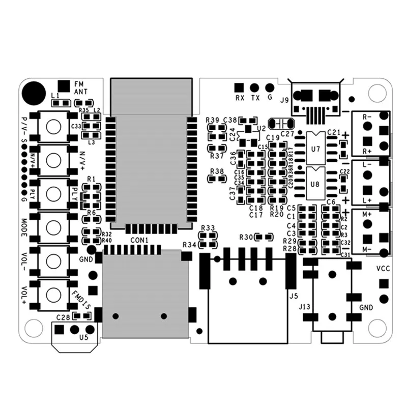 V4.1 Stereo BK3254 Bluetooth Module Dual 3W Amplifier Board FM Radio/TF Card/U Disk/USB to TTL | Компьютеры и офис