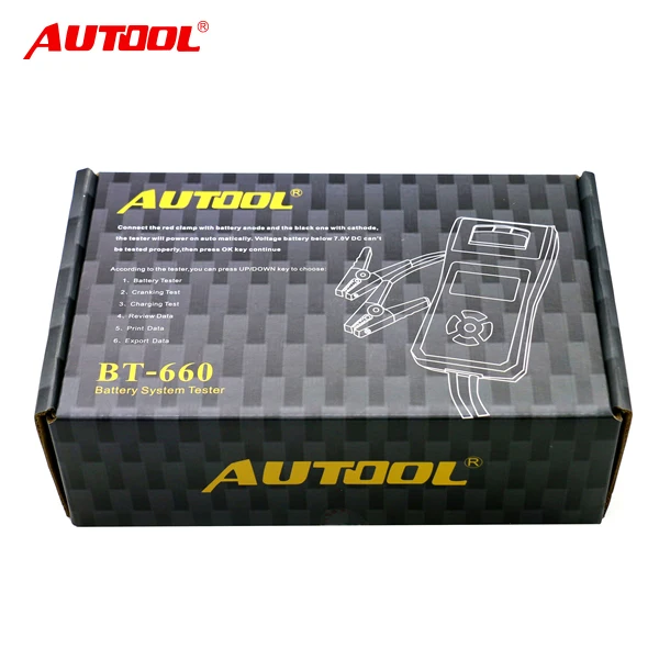 

New Arrival Autool 12v Car Battery Load Tester With Printer Bt660 / Multi Language Digital Auto Automotive Battery Tester