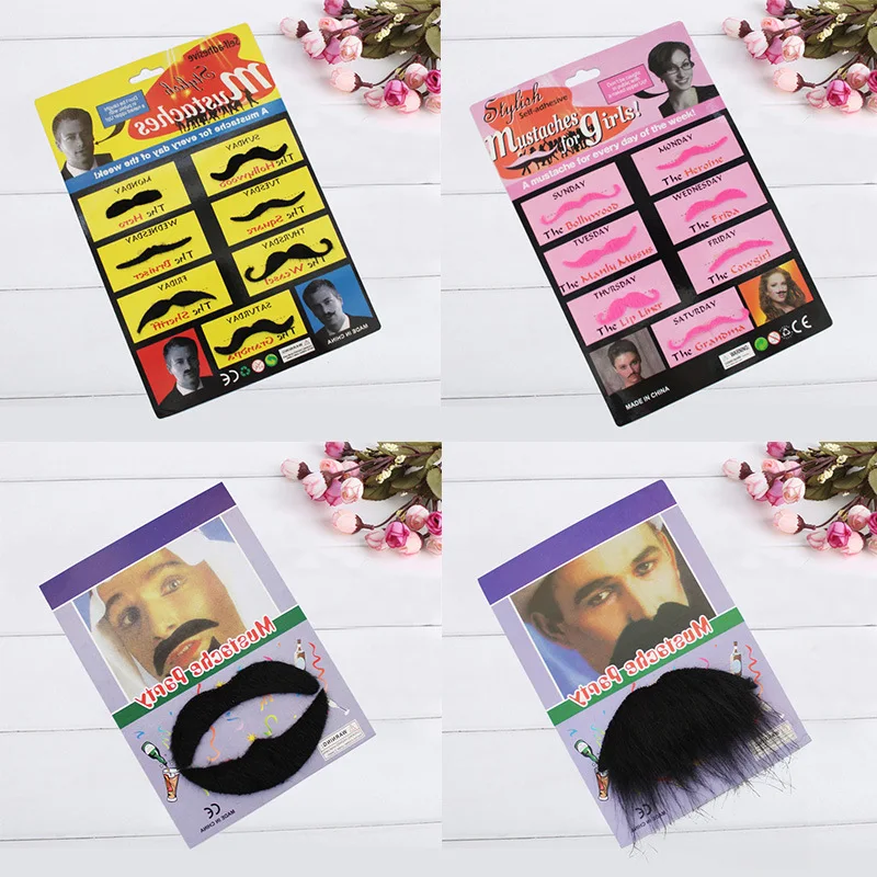 Реквизит для Хэллоуина искусственная борода самоклеющиеся взрослые детские