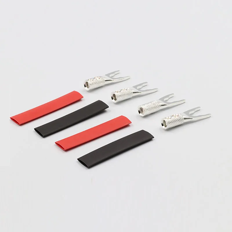 8 шт. Moonsaudio из чистой меди посеребренный Y-образный штекер для акустического