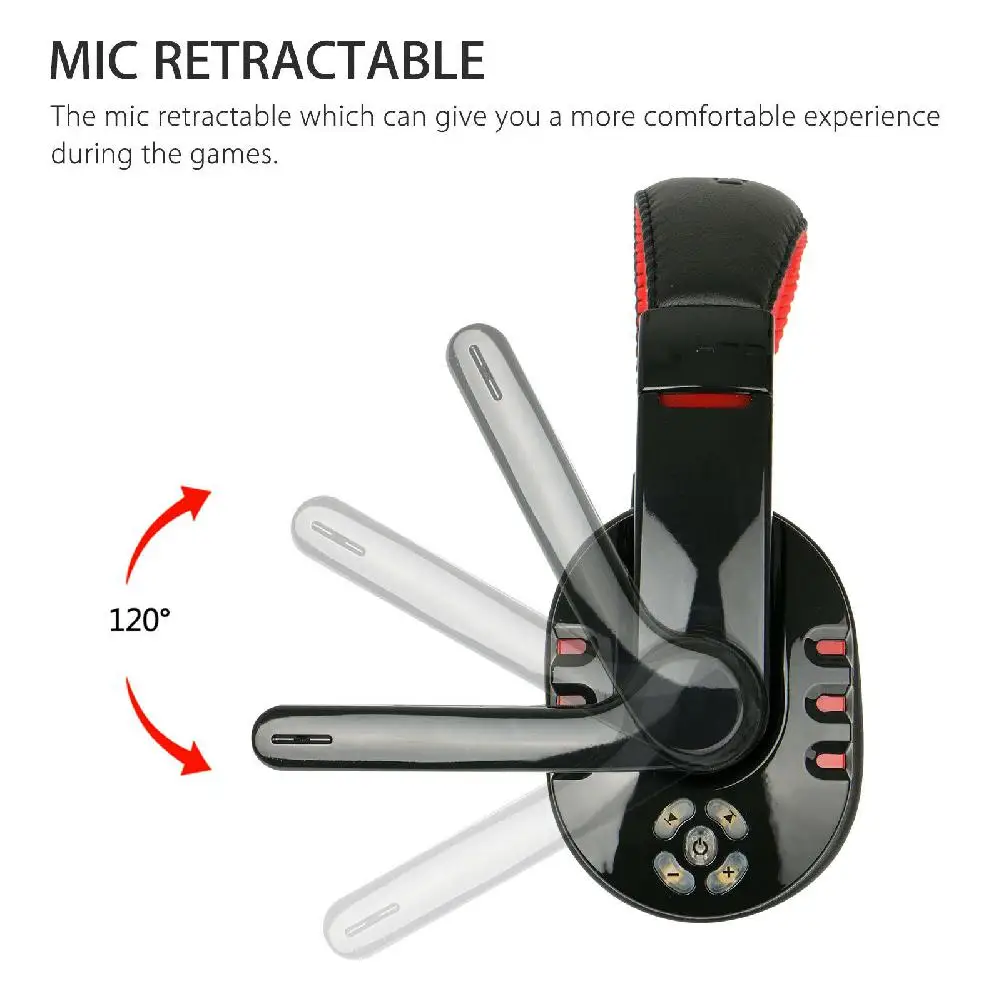 Wireless Headphone Bluetooth Gaming Headset with Mic LED Volume Control Over-Ear Noise Cancelling for Xbox PC Computer | Электроника
