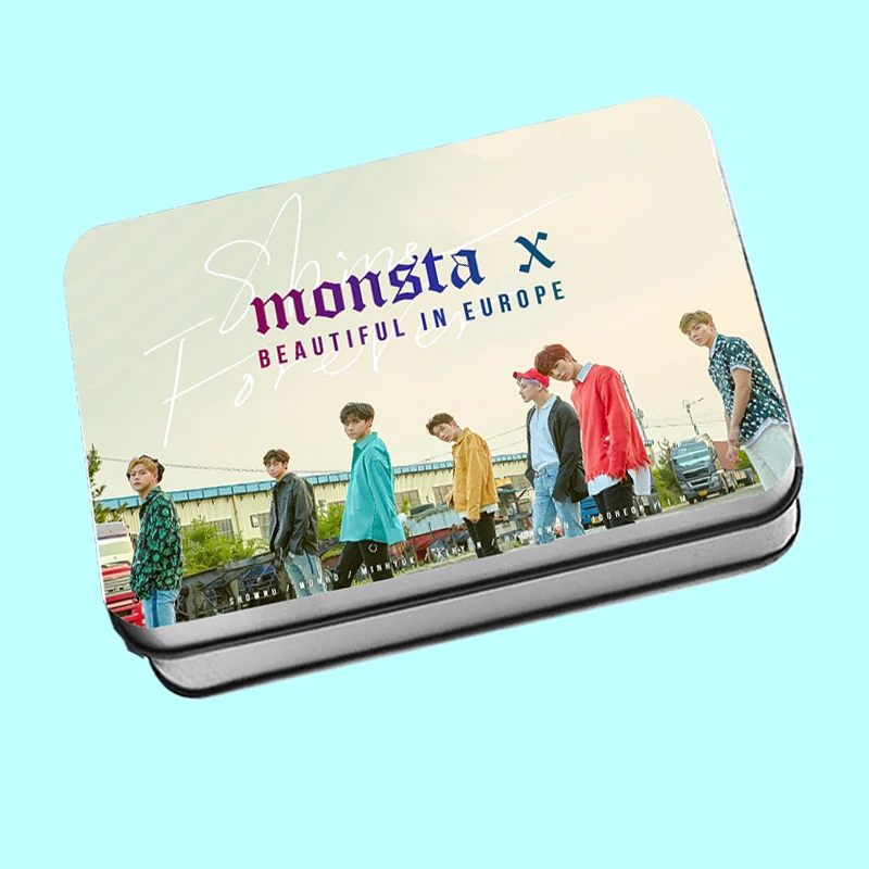 Kpop MONSTA X первый альбом &ltSHINE FOREVER&gt Polaroid Photo Lomo Card подарки для фанатов металлическая