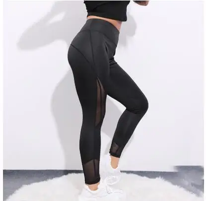 Синий CHRLEISURE карманные сетчатые леггинсы женские сексуальные тренировки Activewear трусы с пуш-апом эластичные Heart-shaped с высокой талией, для фитнеса леггинсы - Цвет: Синий