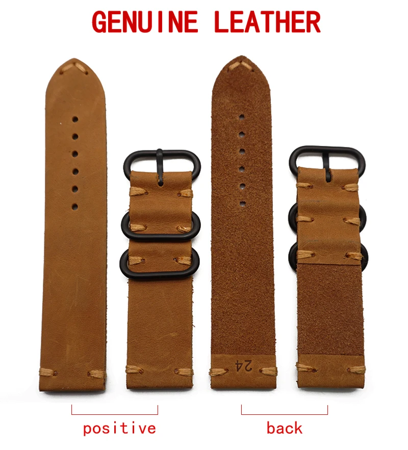 Hot Sell Leather Watchband for Apple Watch Band Series 5/3/2/1 Sport Bracelet 42 mm 44mm Zulu Strap For iwatch 4 Band