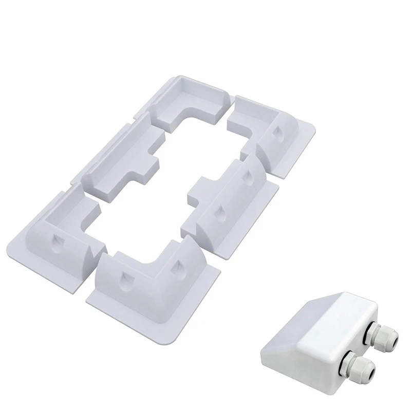 

Side Brackets for Mounting Solar Panels Corners 4 Angles and 2 Side Brackets Double Entry Cable Gland