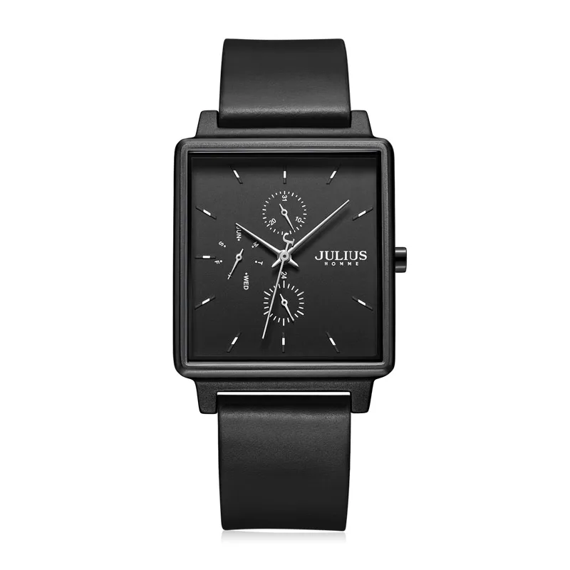 Часы наручные мужские из натуральной кожи многофункциональные японские не