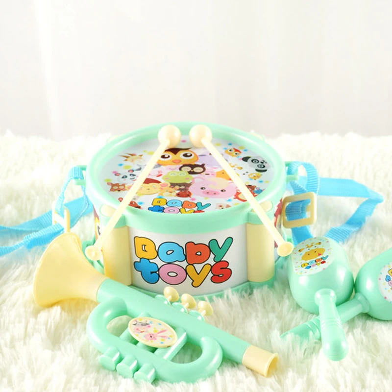 Детские мягкие музыкальные игрушки детский барабанный инструмент с радостными