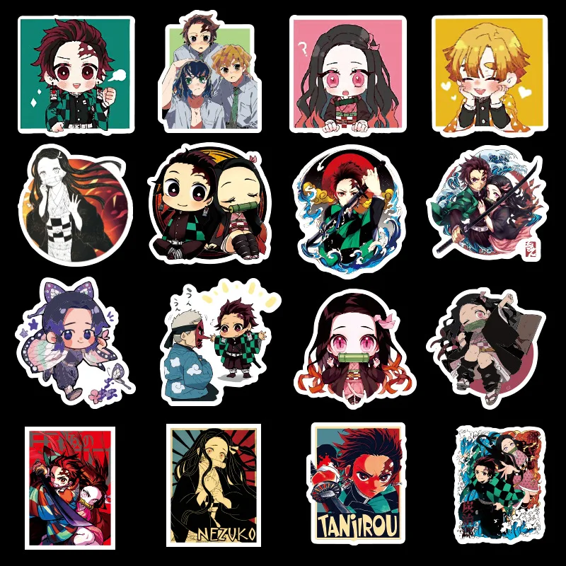 50 шт. демон убийца Kimetsu без Yaiba камадо Tanjirou Nezuko Agatsuma Zenitsu Inosuke Косплэй Стикеры DIY
