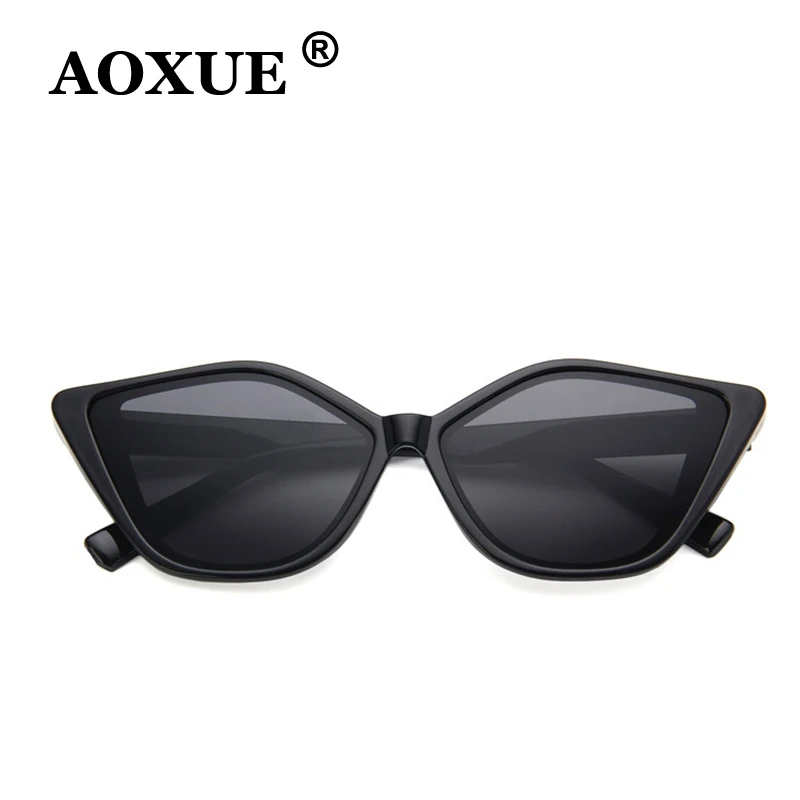 AOXUE тренд Ретро стиль модная черная оправа защита кошачий глаз солнцезащитные