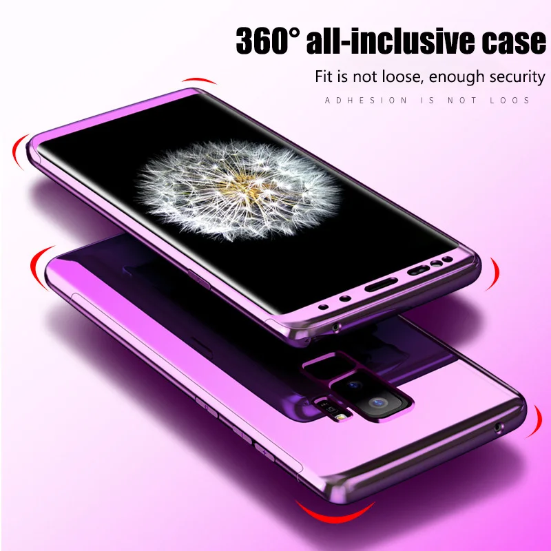 Универсальный чехол 360 ° для Samsung s10 plus зеркальный жесткий s7 s8 s9 s7edge note 8 9 защитный с