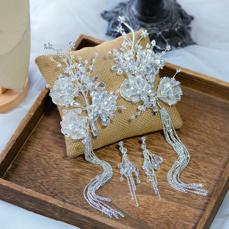 Милые свадебные заколки ручной работы с кисточками аксессуары для волос |