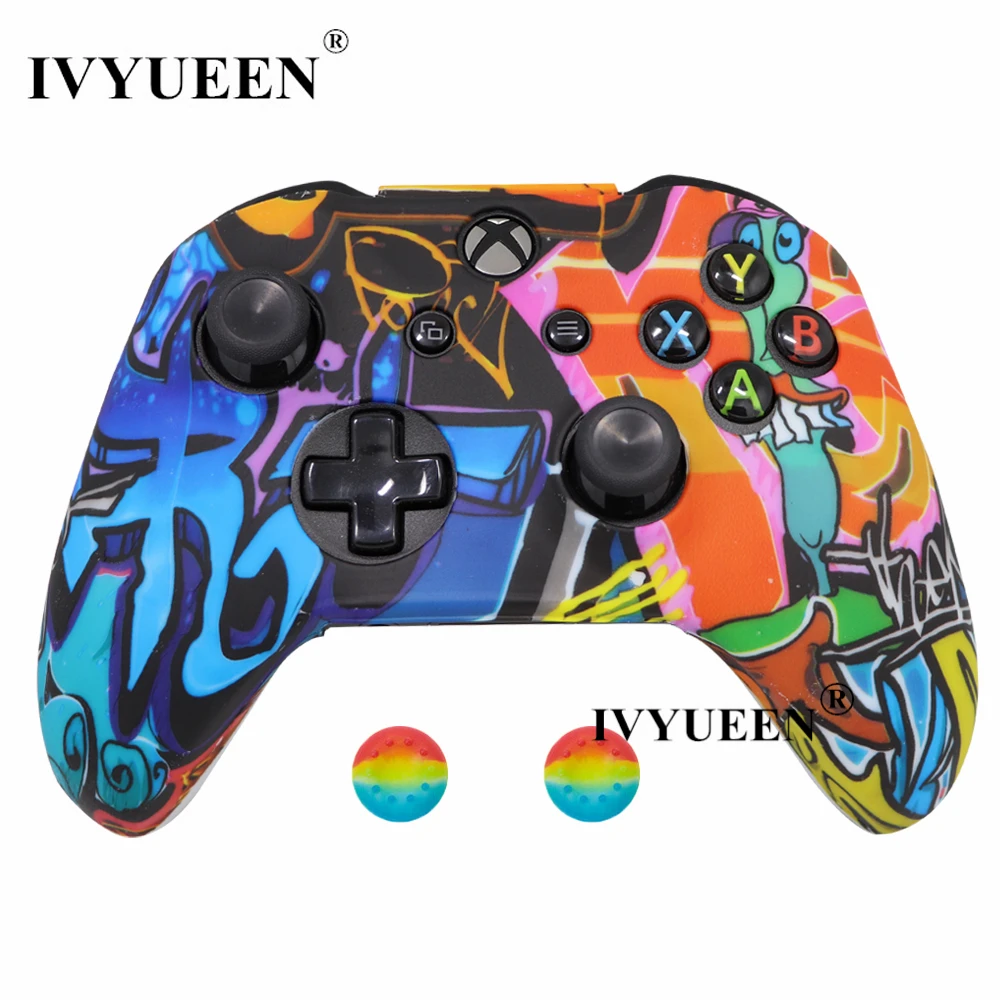 Силиконовый защитный чехол IVYUEEN для XBox One X S, защитный чехол для контроллера, камуфляжный чехол с принтом для переноса воды