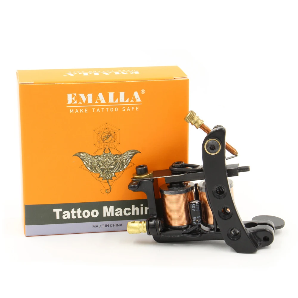 

High Quality Coil Tattoo Machine Guns Lining Shading 10 Wraps Coil Iron Handmade For Tattoo Needles Tattoo Supplies