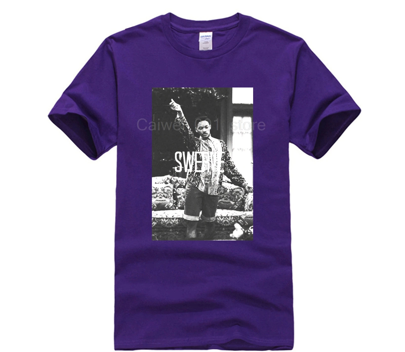 Для мужчин печати Повседневное 100% хлопковая футболка Популярные Fresh Prince свернуть