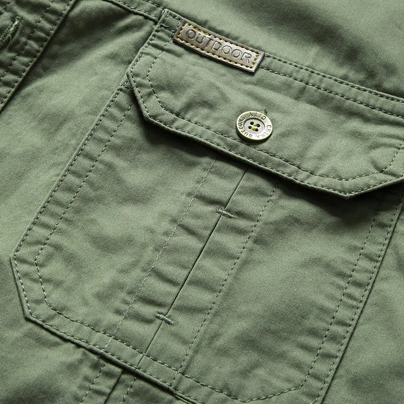 

Army Shirt Men Green Short-Sleeved Shirt Men'S Wear Cotton Workwear Shirt Large Size European and American Men's Clothes