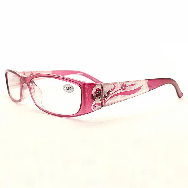 

Woman's Reading Glasses Red Fashion High-end Mirror Progressive Diamond PC Full Frame Far-sighted Mirror 1.0-3.5 R259