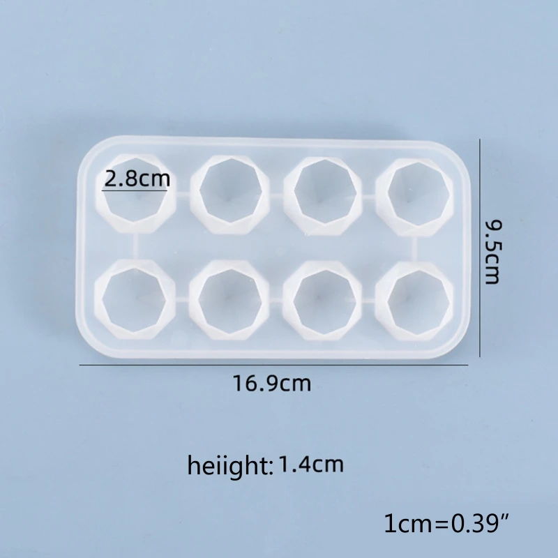 

Crystal Epoxy DIY Resin Mold Diamond Shaped Gem Necklace Pendant Silicone Mould