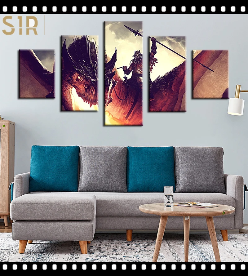 

Anime Movie Posters Wall Art 5 Pieces Canvas Painting Poster Pictures Home Decor Living Room HD Printed Poster Wall Painting
