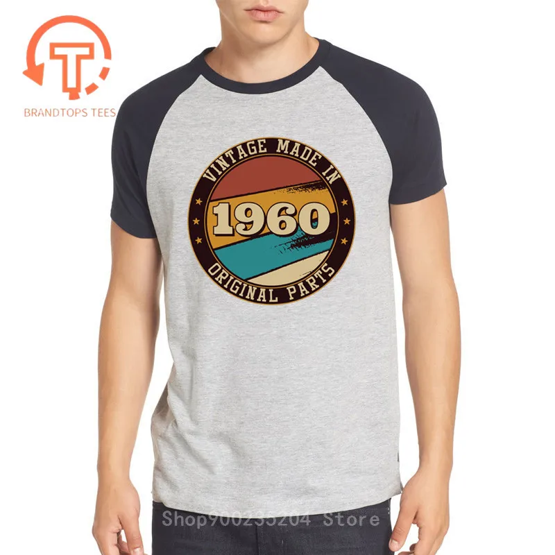 Винтаж сделано в 1960 футболка для мужчин Father's 60th День рождения Подарочная Ретро