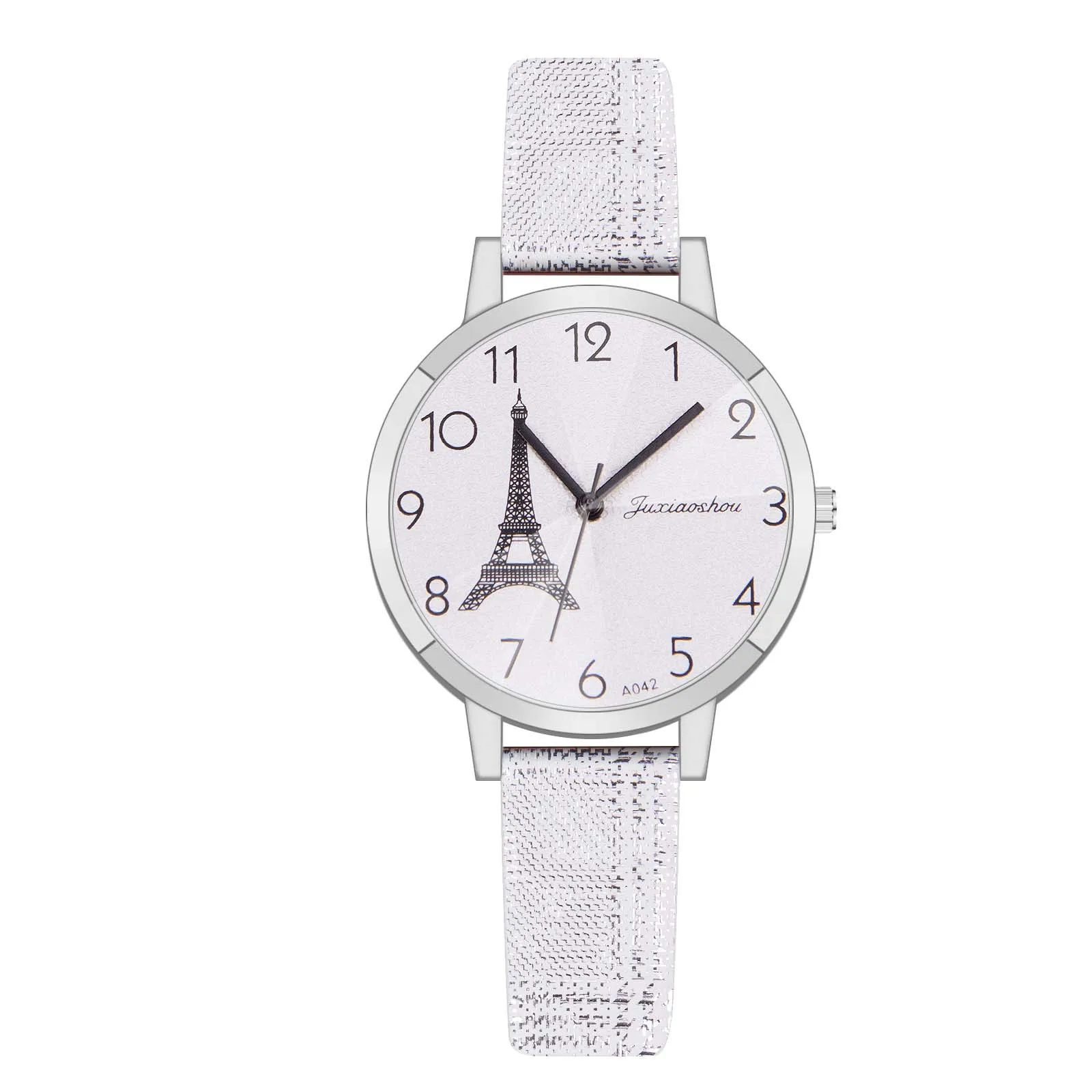 Женские модные Часы с циферблатом Эйфелевой башни повседневные из нержавеющей
