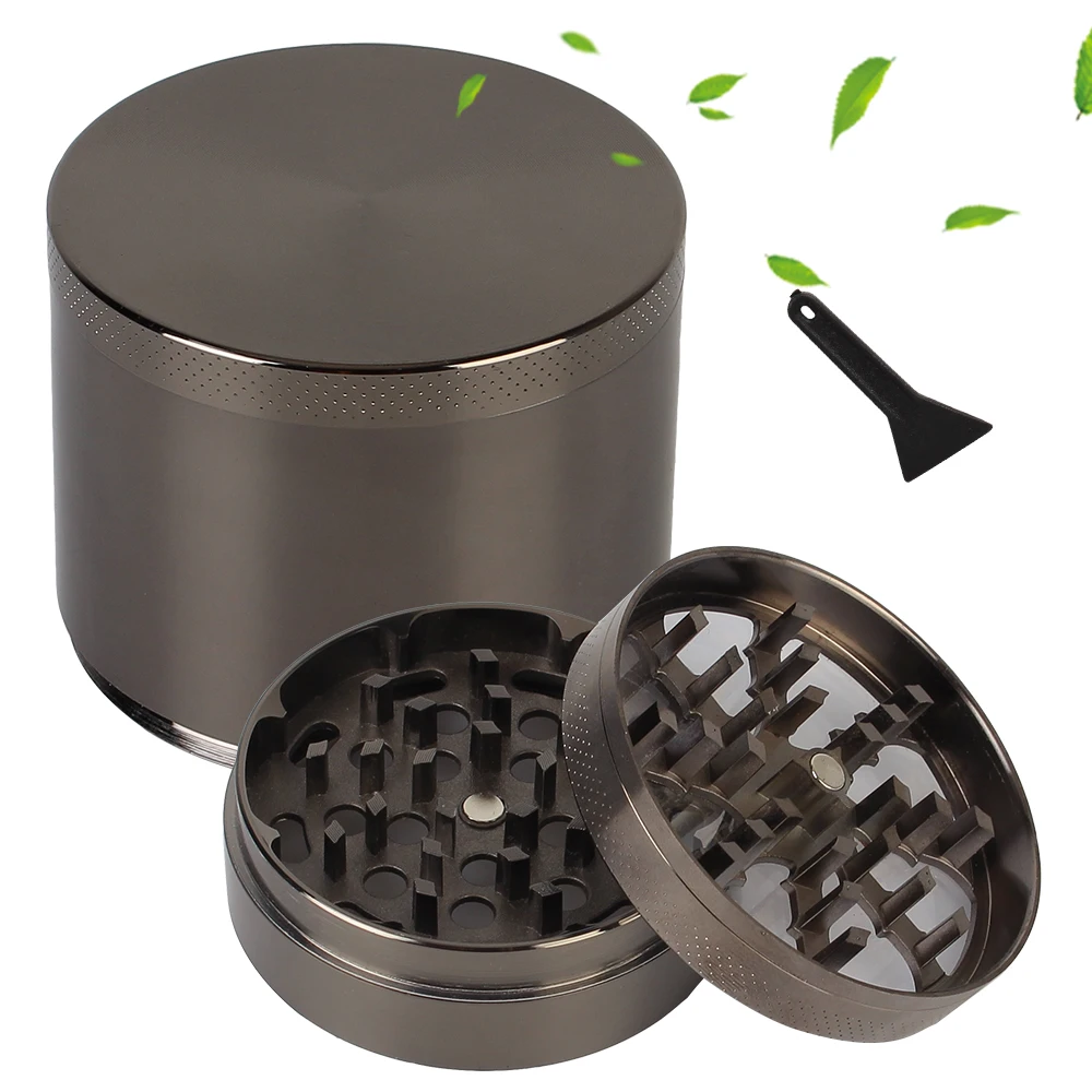 Transparent Cigarette Accessories Zinc Alloy 4-layer 63mm Manual Hand Herb Tobacco Grinder Smoking Herb Cutter