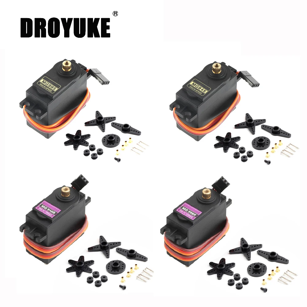 droyuke mg995 mg945 mg996r mg946r servo metal gear 13 кг для futaba jr rc вертолет