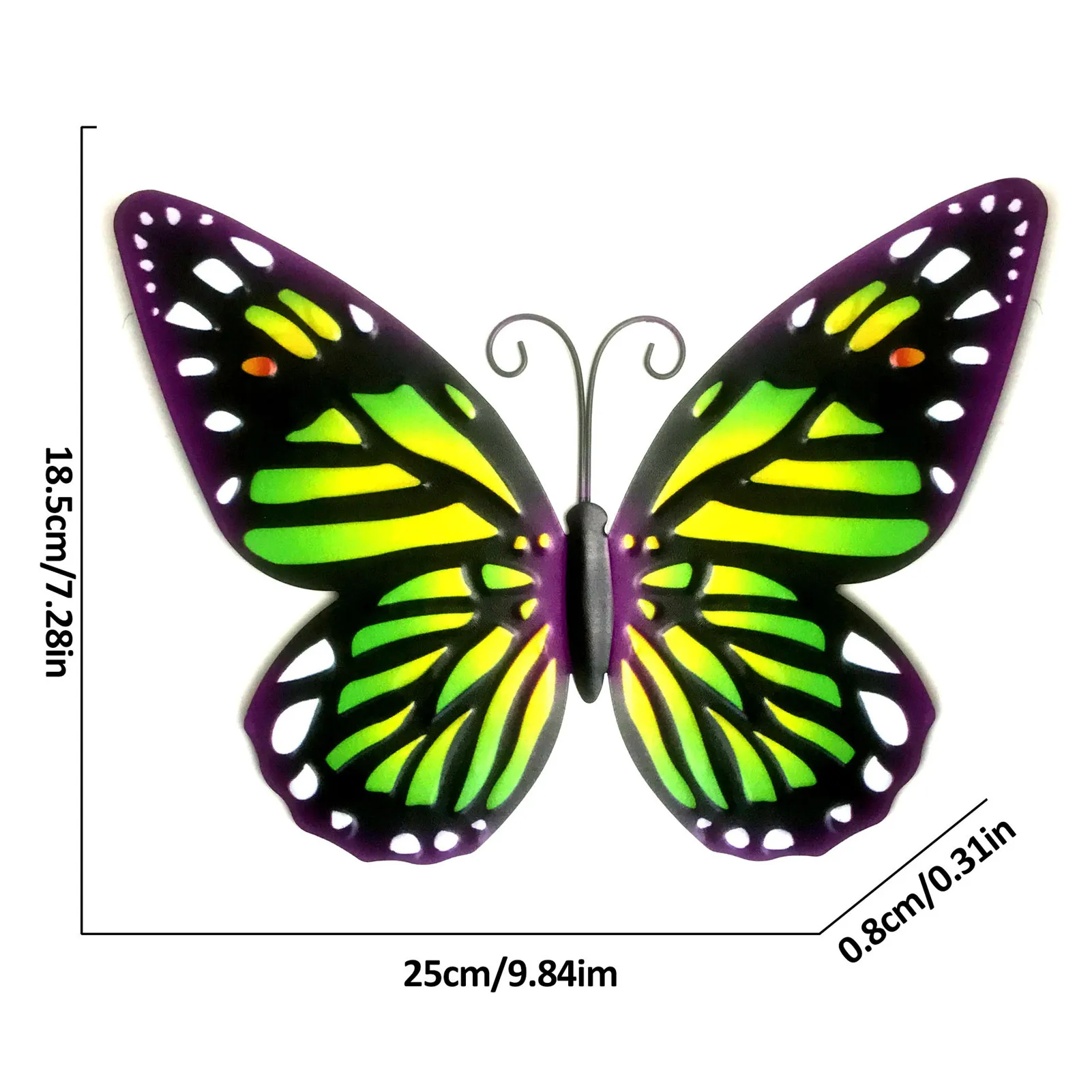 

3D Metal Butterfly Wall Art Hanging Butterflies Wall Sticker For Indoors Outdoors Home Garden Decoration Wall-mounted Butterfly