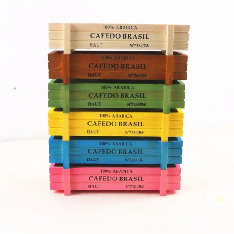 Винтажный деревянный садовый цветочный плантатор вертикальная прямоугольная