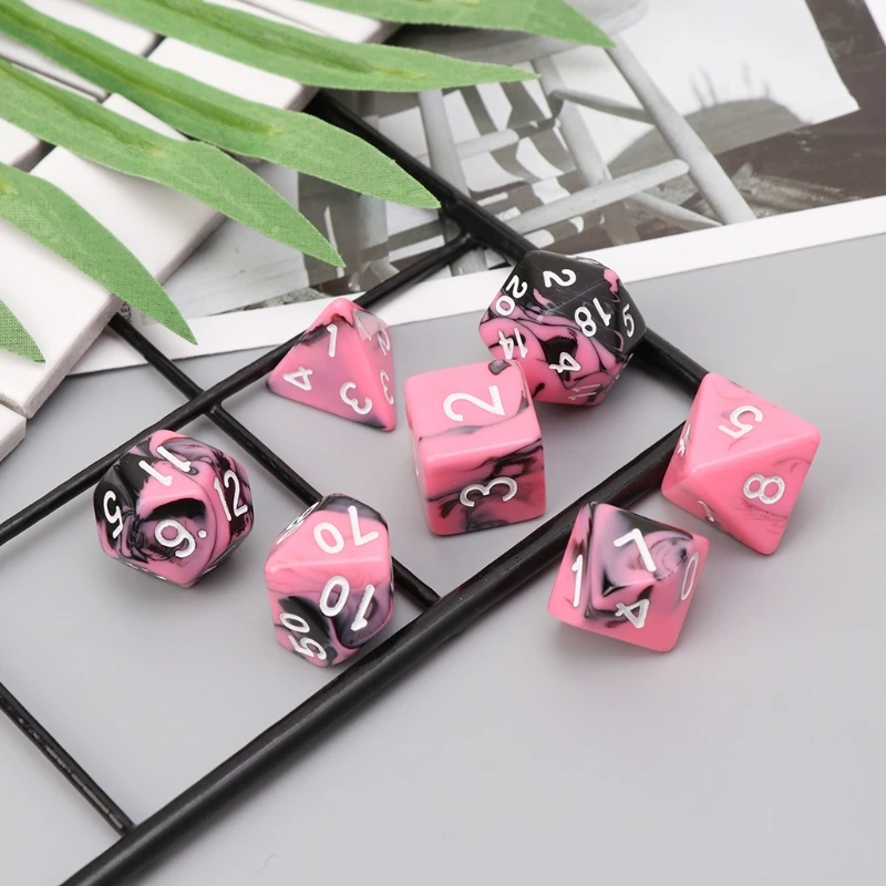 

7pcs/set Dice For TRPG D4-D20 Multi-sided Dices Polyhedral Direct Transportation Dropshipping Fast Reach