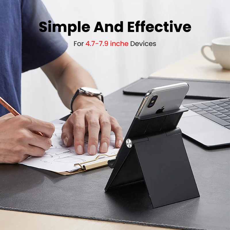 ugreen desk phone holder stand cell phone dock stand for samsung galaxy s20 iphone xs x adjustable foldable mobile phone holder free global shipping