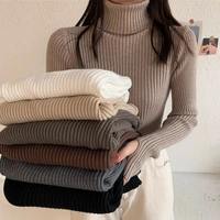 beforw turtleneck women sweater women khaki long sleeve pullover 2020 autumn winter casual jumper loose sweaters tops