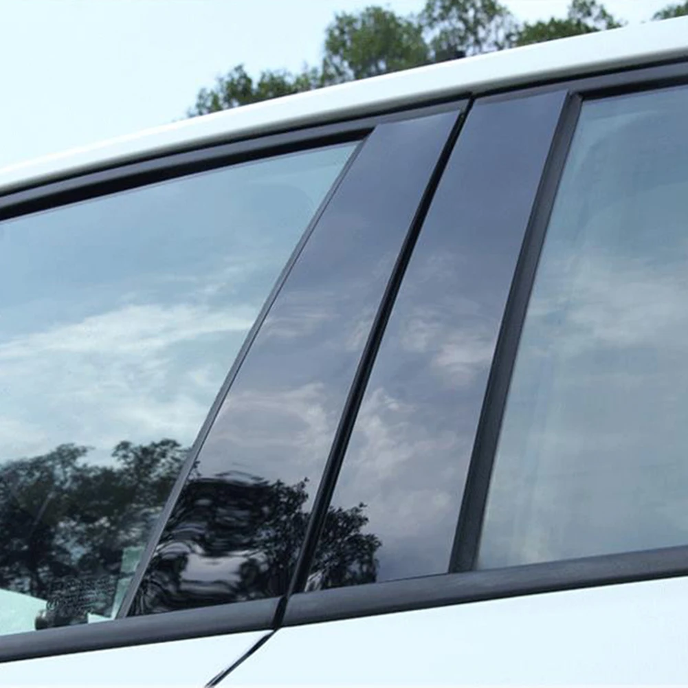 

Window 6PCS Set Black Pillar Posts Trims Durable Part Tool Replacement