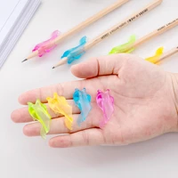 4 pcslot kids pen holder silicone baby learning writing tool correction device fish pencil grasp writing aid grip stationery