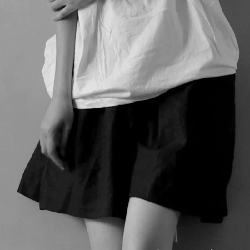 

Pure Linen Shorts Women's Loose Casual Pants Summer Women's Pants New Wide Leg Pants Large Cotton And Linen Short Skirt Pants