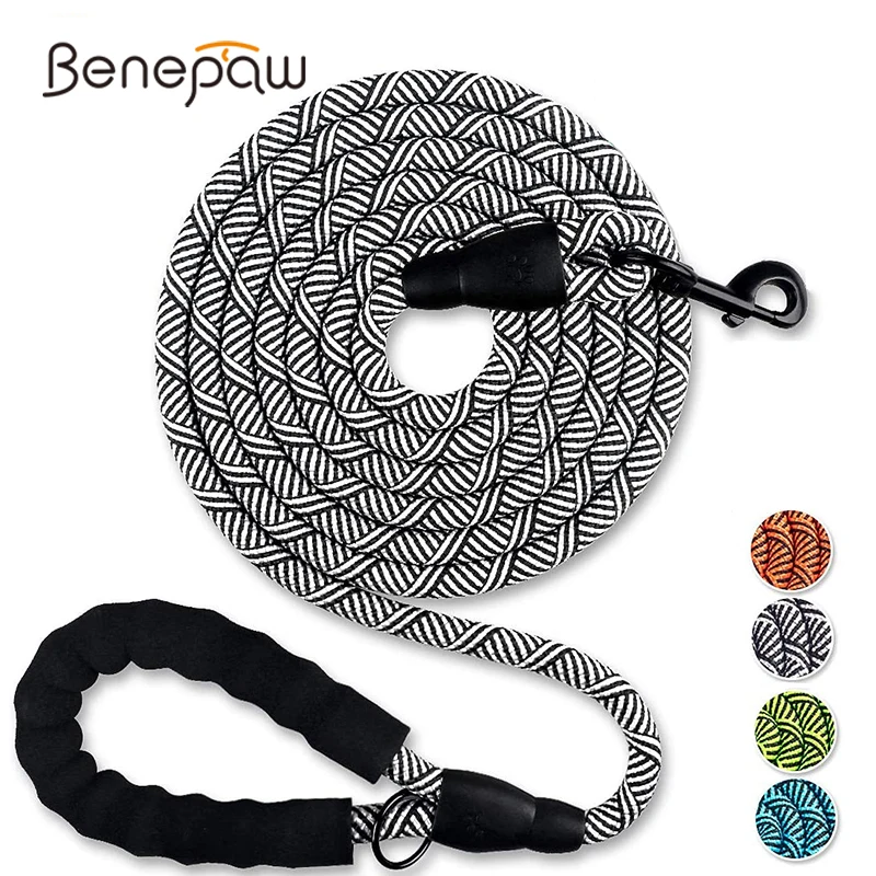 Поводок для собак Benepaw сверхмощный поводок удобная мягкая ручка светоотражающие