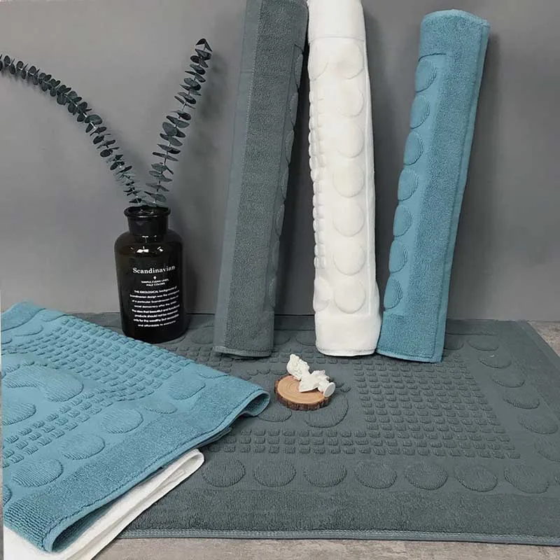 Хлопок жаккард нескользящий коврик для ванной отеля ковер кухонный двери